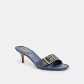 Sandale Margot din denim semnătura cu cristale