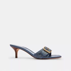 Sandale Margot din denim semnătura cu cristale