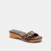 Sandale Margot din lemn cu jacquard caracteristic