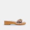 Sandale Margot din lemn cu jacquard caracteristic
