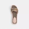 Sandale Margot din lemn cu jacquard caracteristic