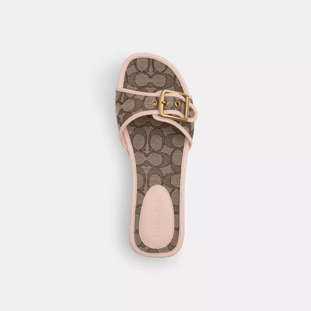 Sandale Margot din lemn cu jacquard caracteristic