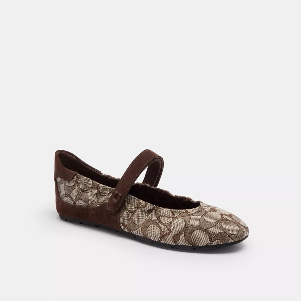Sneakerși Mary Jane din jacquard semnătura