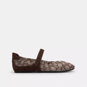 Sneakerși Mary Jane din jacquard semnătura