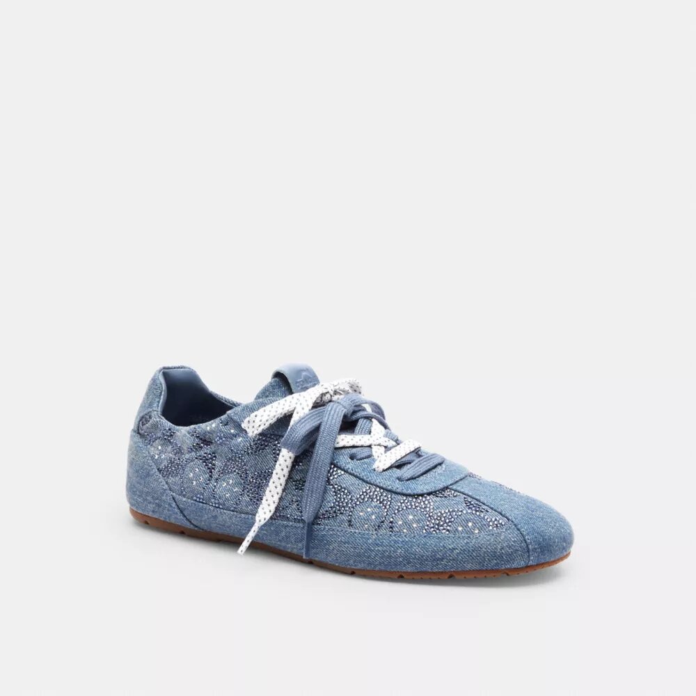 Sneakerși moi din denim caracteristic