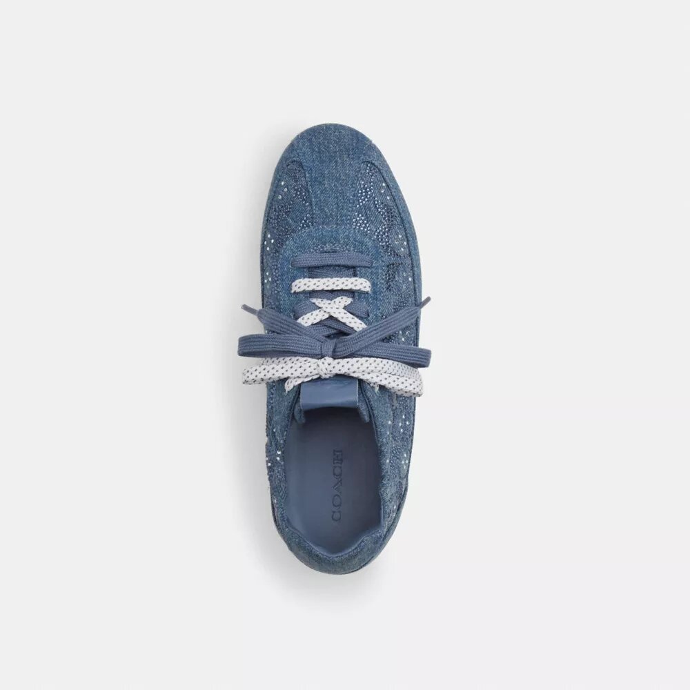 Sneakerși moi din denim caracteristic