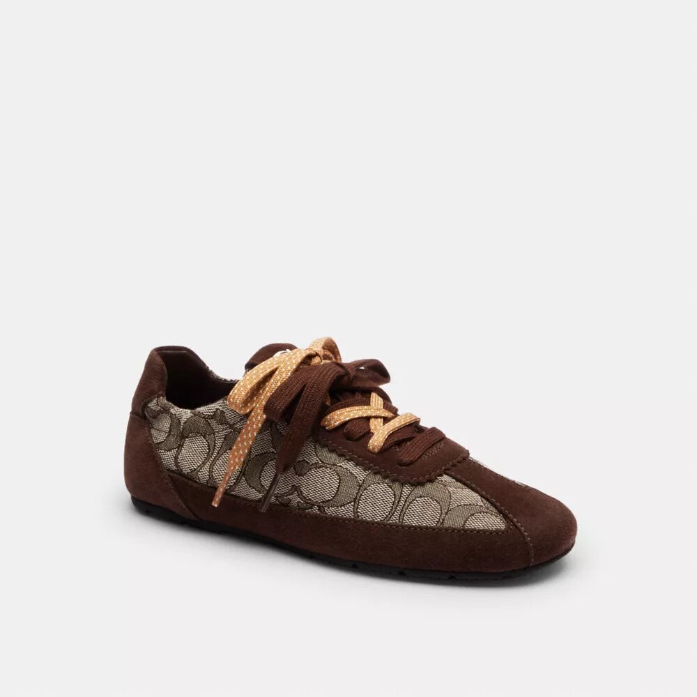 Sneakerși moi din jacquard caracteristic