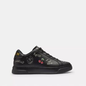 Sneakerși înalți cu imprimeu Sketch