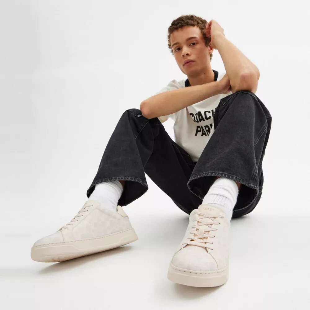 Sneakerși înalți din Signature Canvas