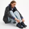 Sneakerși înalți din Signature Canvas cu imprimeu camuflaj