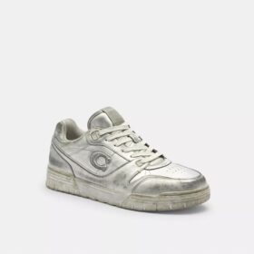 Sneakerși Soho din piele metalizată cu aspect uzat