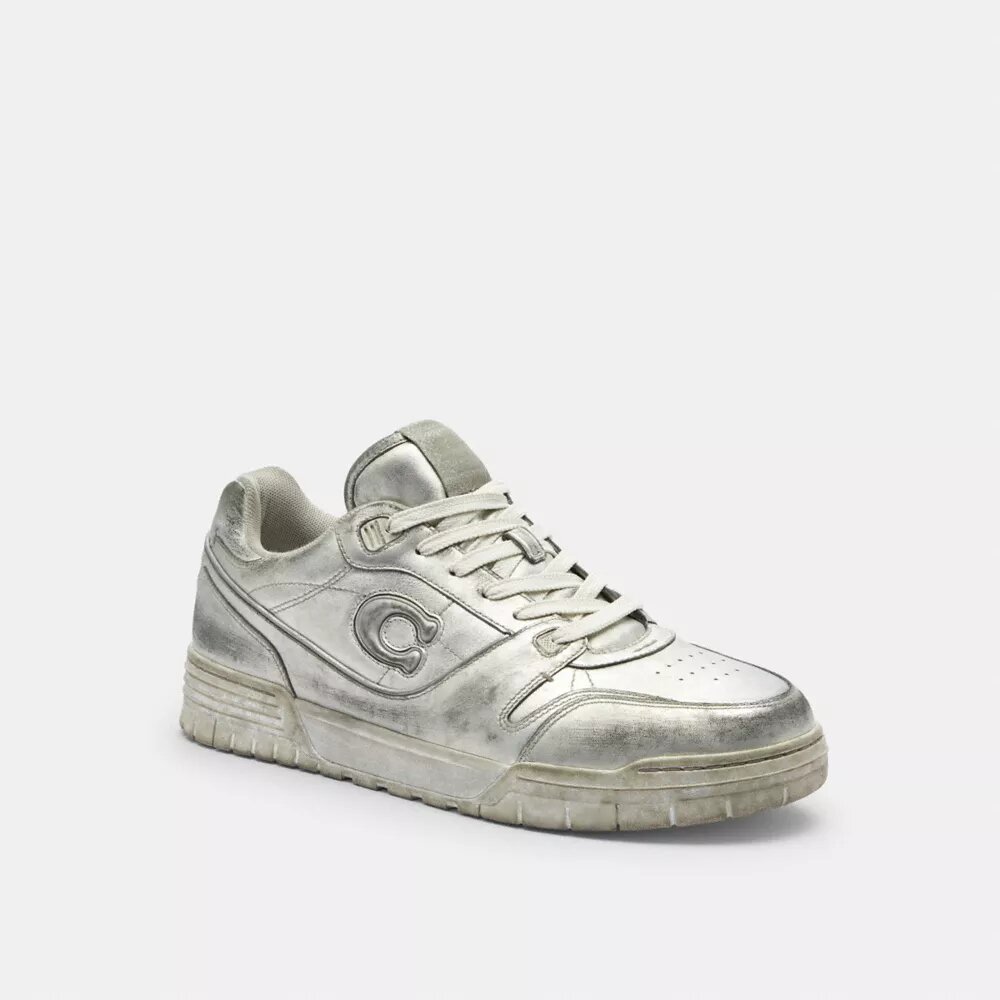 Sneakerși Soho din piele metalizată cu aspect uzat