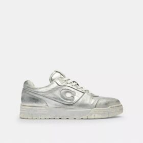 Sneakerși Soho din piele metalizată cu aspect uzat