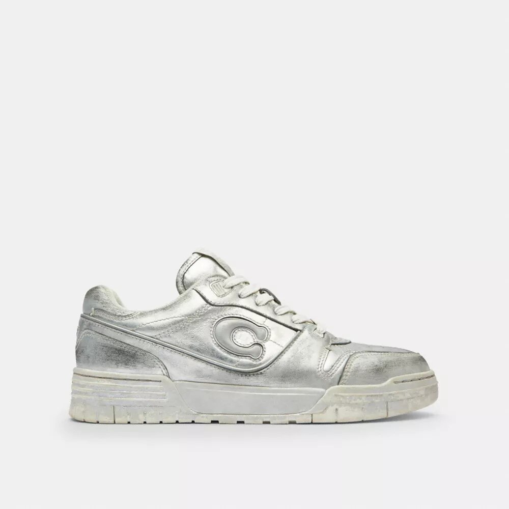 Sneakerși Soho din piele metalizată cu aspect uzat