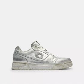 Sneakerși Soho din piele metalizată cu aspect uzat
