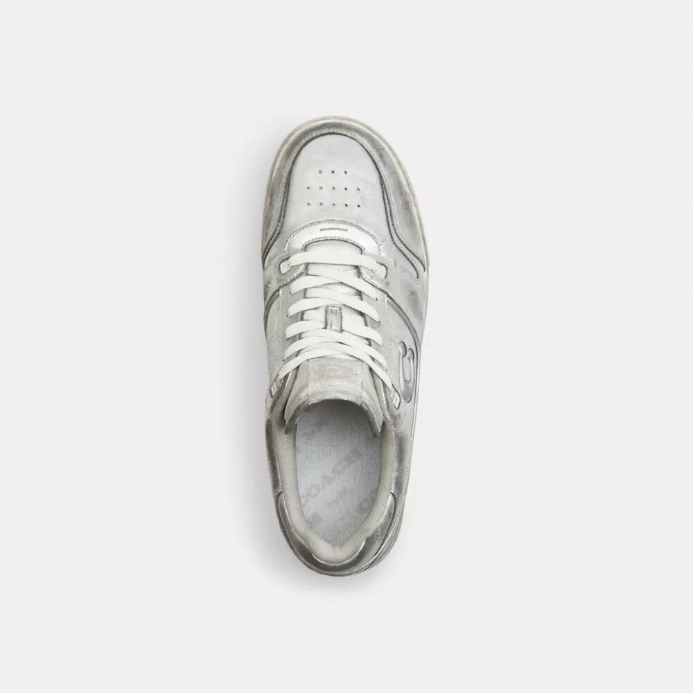 Sneakerși Soho din piele metalizată cu aspect uzat