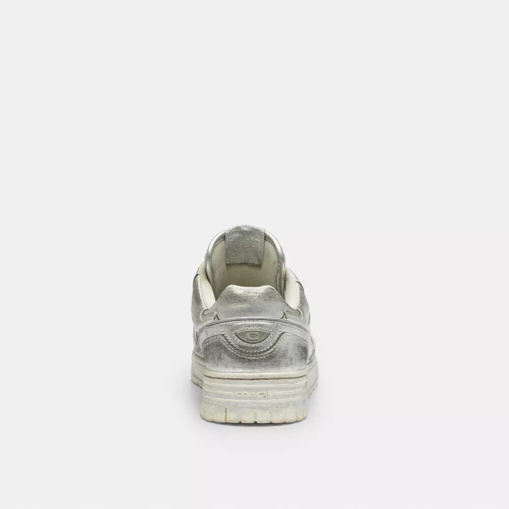 Sneakerși Soho din piele metalizată cu aspect uzat