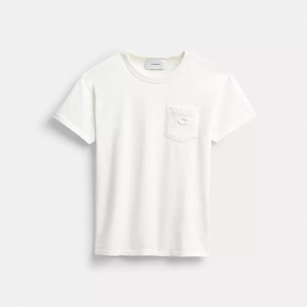 Tricou cu mâneci scurte și buzunar din bumbac organic