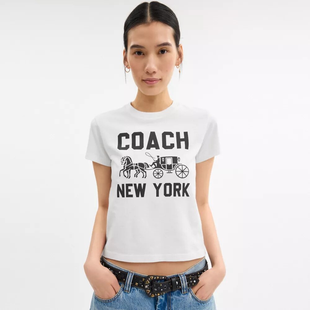 Tricou „Horse and Carriage” din bumbac organic