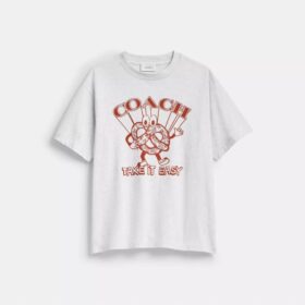 Tricou lejer cu imprimeu „Pretzel” din bumbac organic