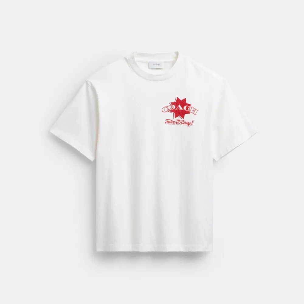 Tricou lejer cu motiv pizza, din bumbac organic