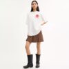 Tricou lejer cu motiv pizza, din bumbac organic