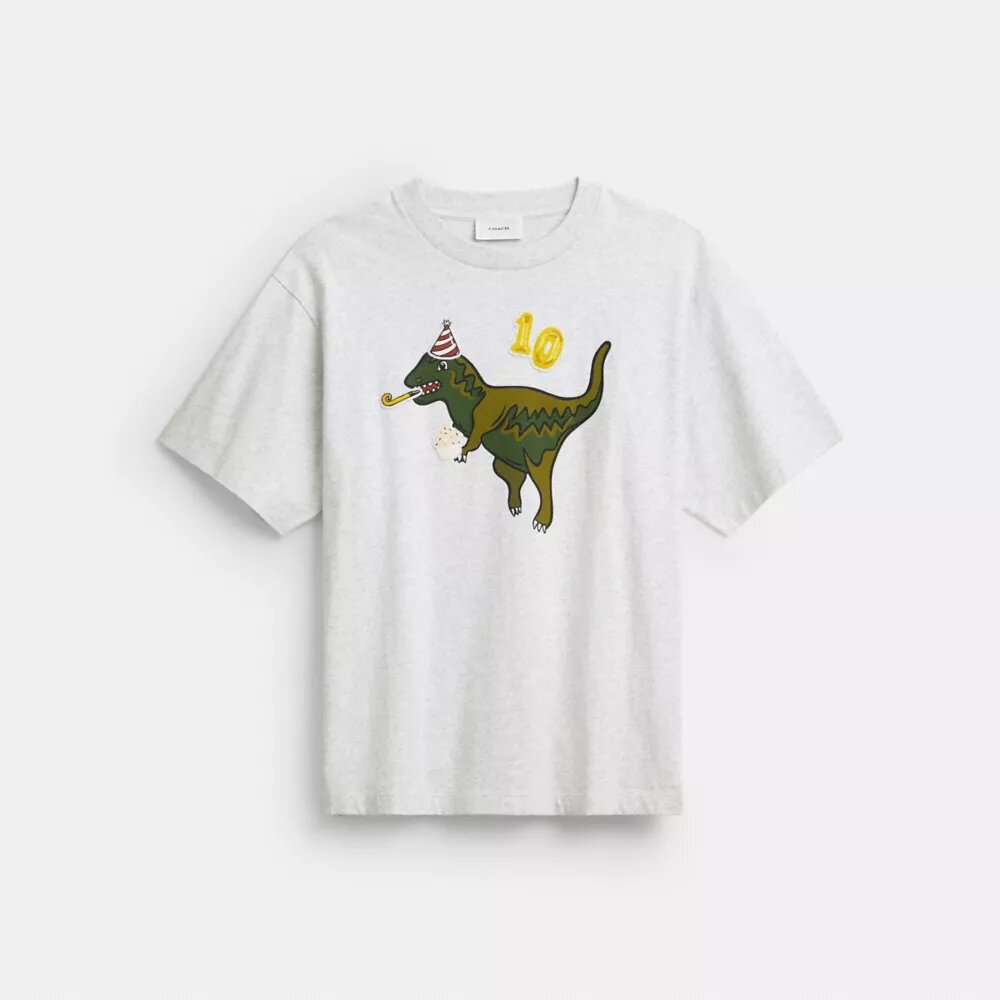 Tricou lejer „Rexy 10Th Birthday” din bumbac organic