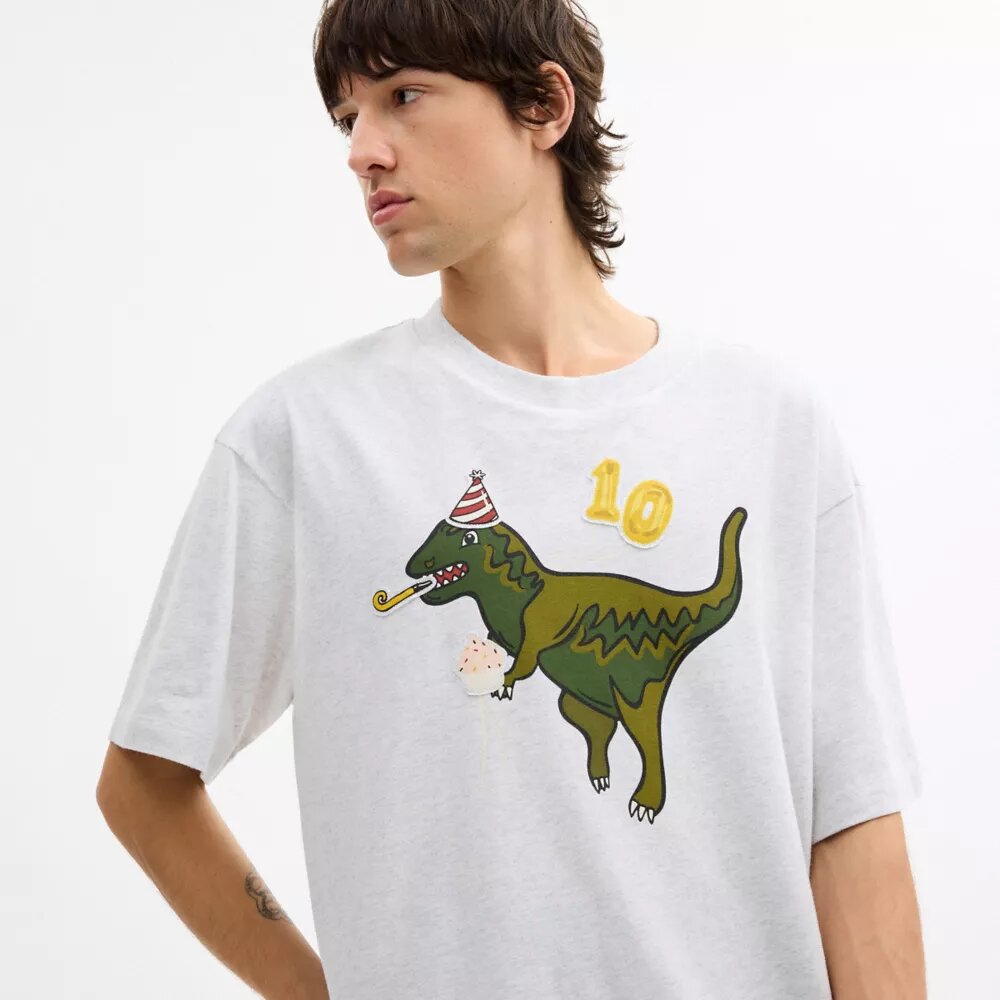Tricou lejer „Rexy 10Th Birthday” din bumbac organic