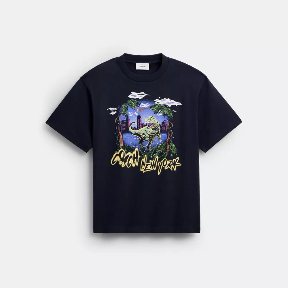 Tricou lejer „Rexy 10Th Birthday Jungle” din bumbac organic