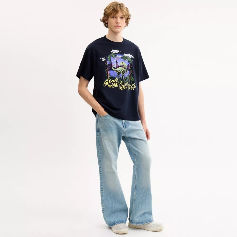 Tricou lejer „Rexy 10Th Birthday Jungle” din bumbac organic