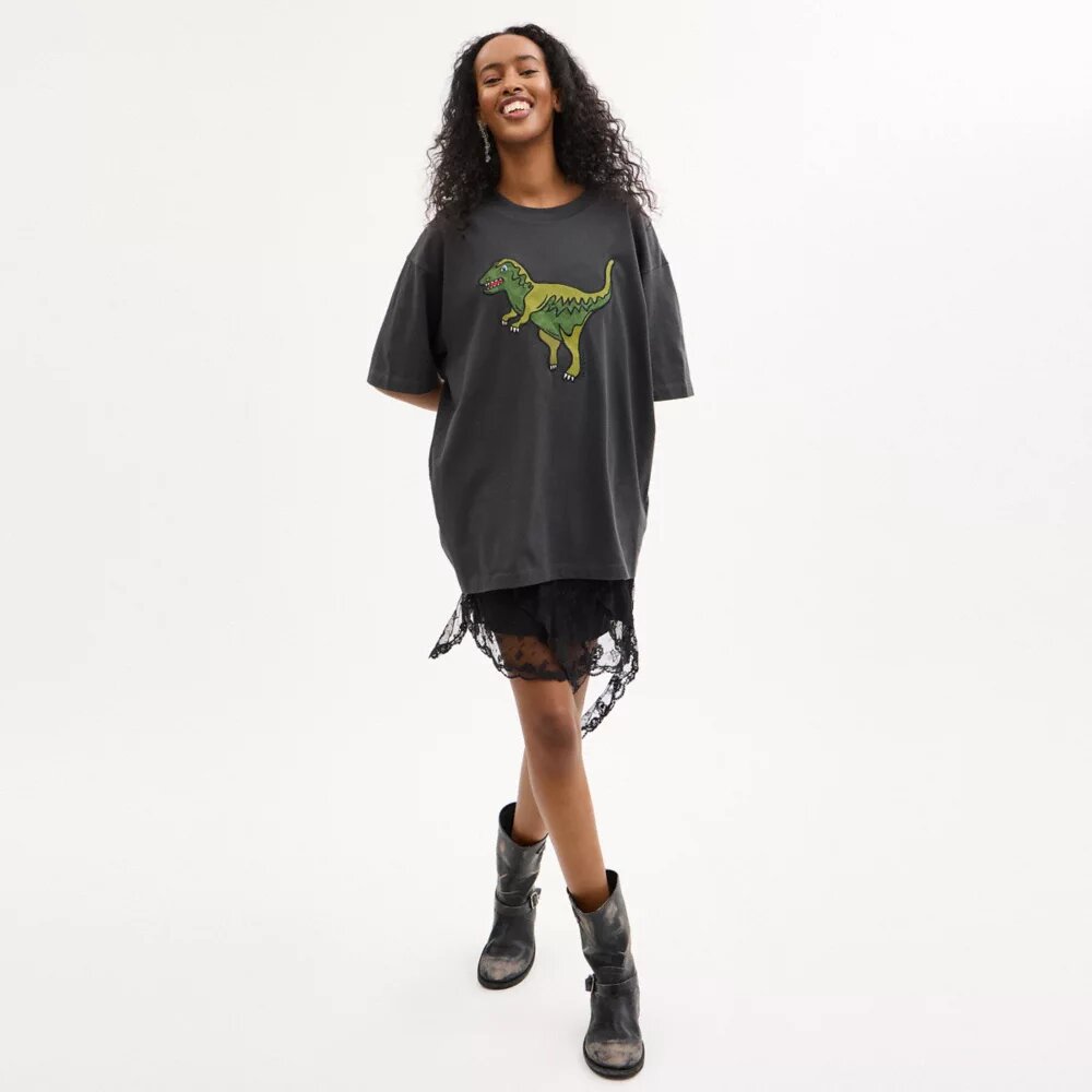 Tricou Rexy cu croială lejeră din bumbac organic