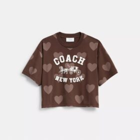 Tricou scurt cu imprimeu de inimă, Horse and Carriage, din bumbac organic