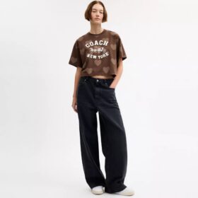 Tricou scurt cu imprimeu de inimă, Horse and Carriage, din bumbac organic