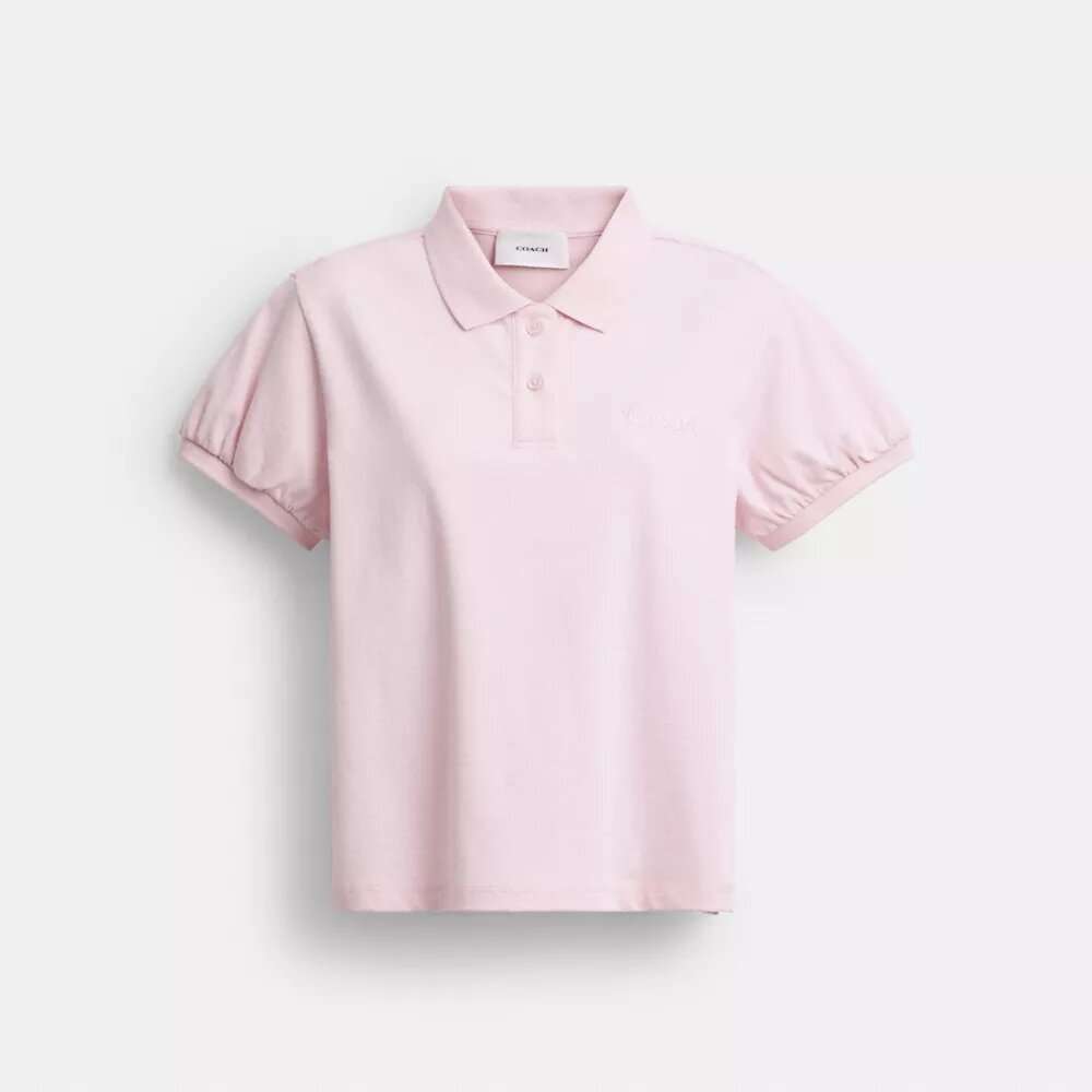 Tricouri Polo Coach Script din bumbac organic