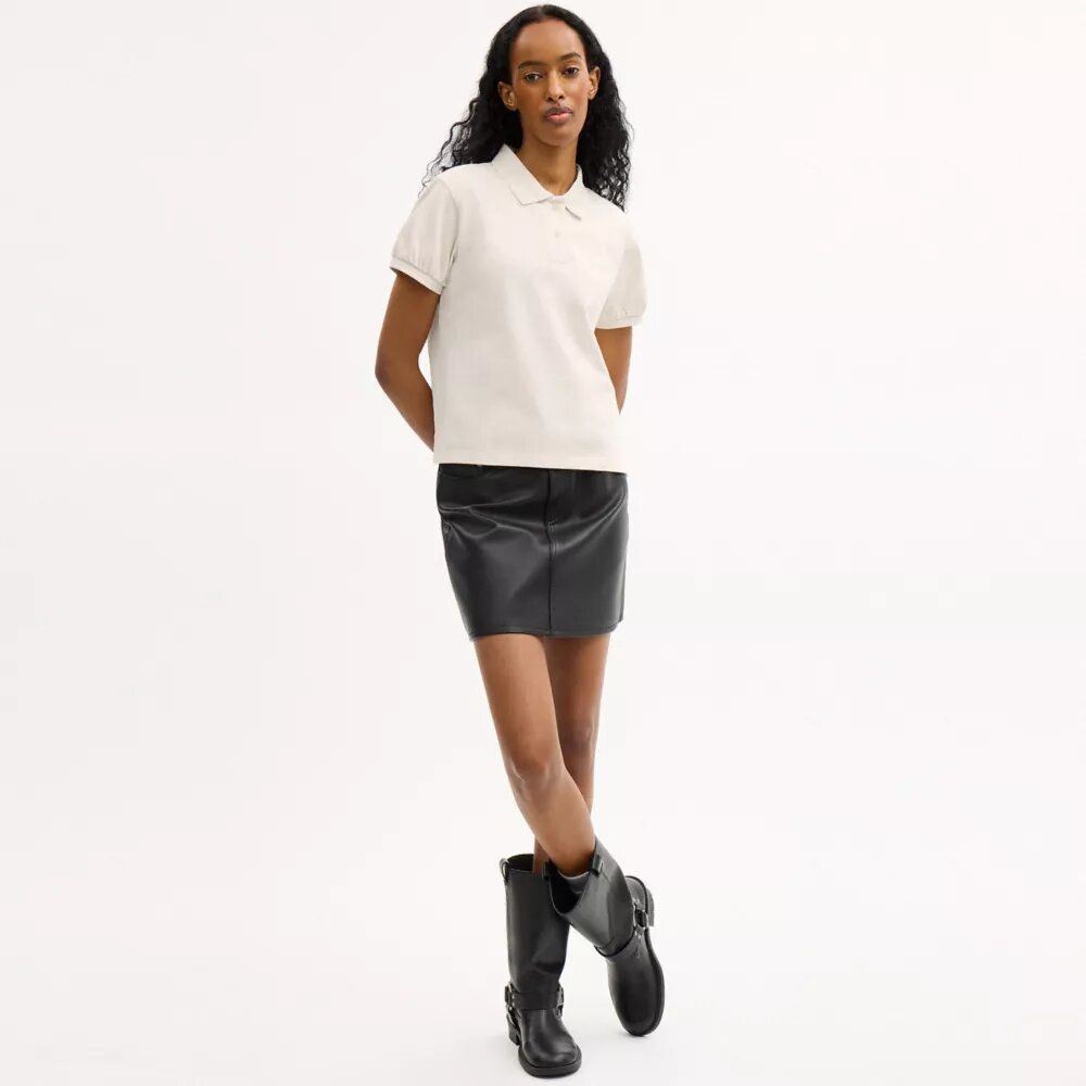 Tricouri Polo Coach Script din bumbac organic