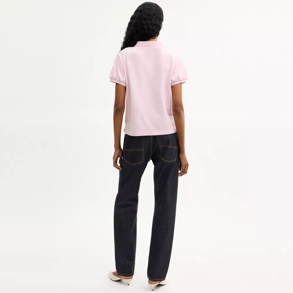Tricouri Polo Coach Script din bumbac organic