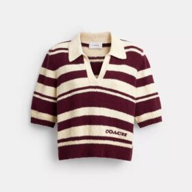 Tricouri Polo din tricot cu dungi