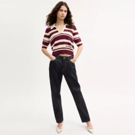 Tricouri Polo din tricot cu dungi